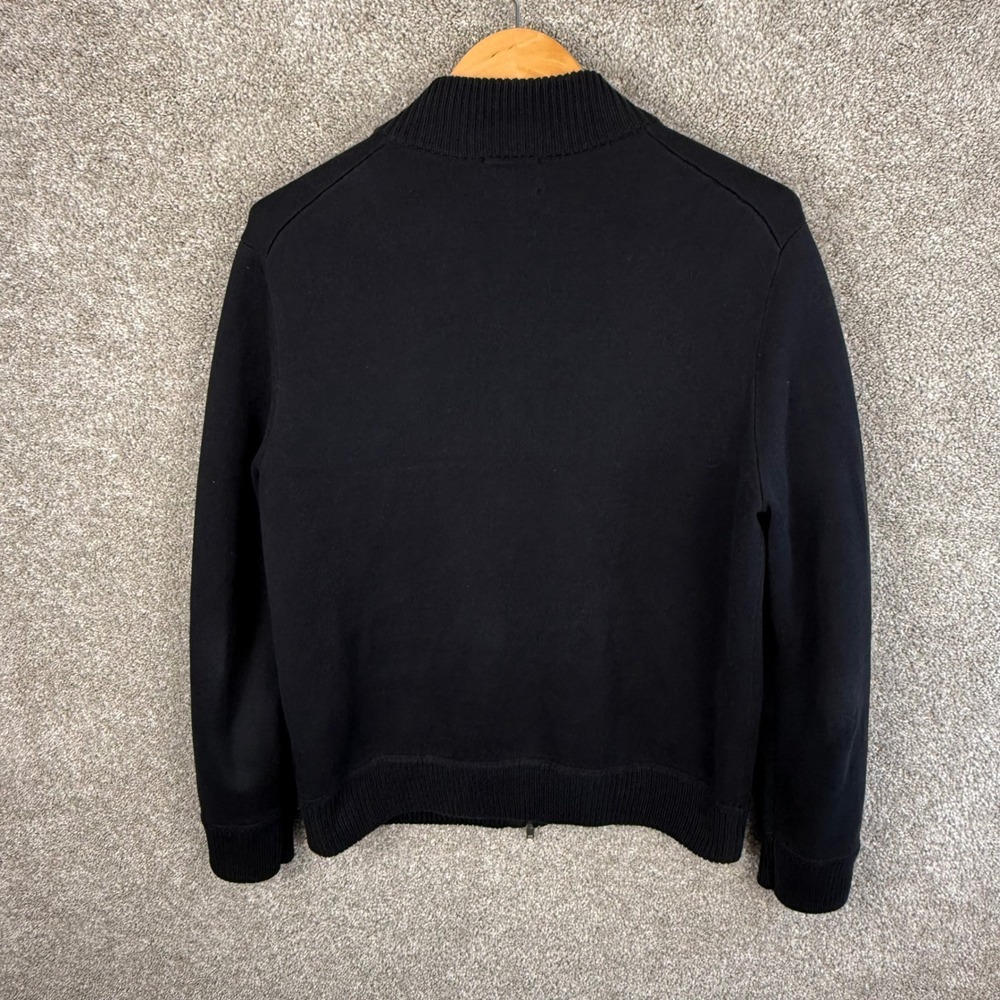 Brooks Brothers Red Fleece Mens Medium Navy Blue Full Zip Bomber Sweater - Picture 3 of 7